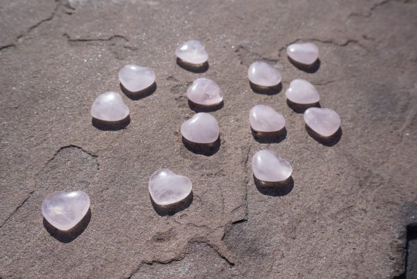Mini Rose Quartz Hearts